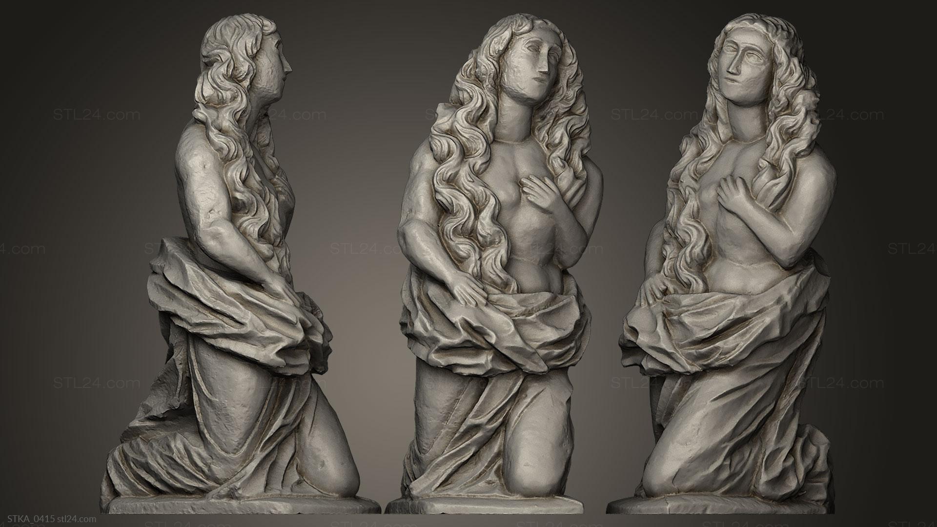 Статуи античные и исторические (Мария Магдалена, STKA_0415) 3D модель для ЧПУ станка